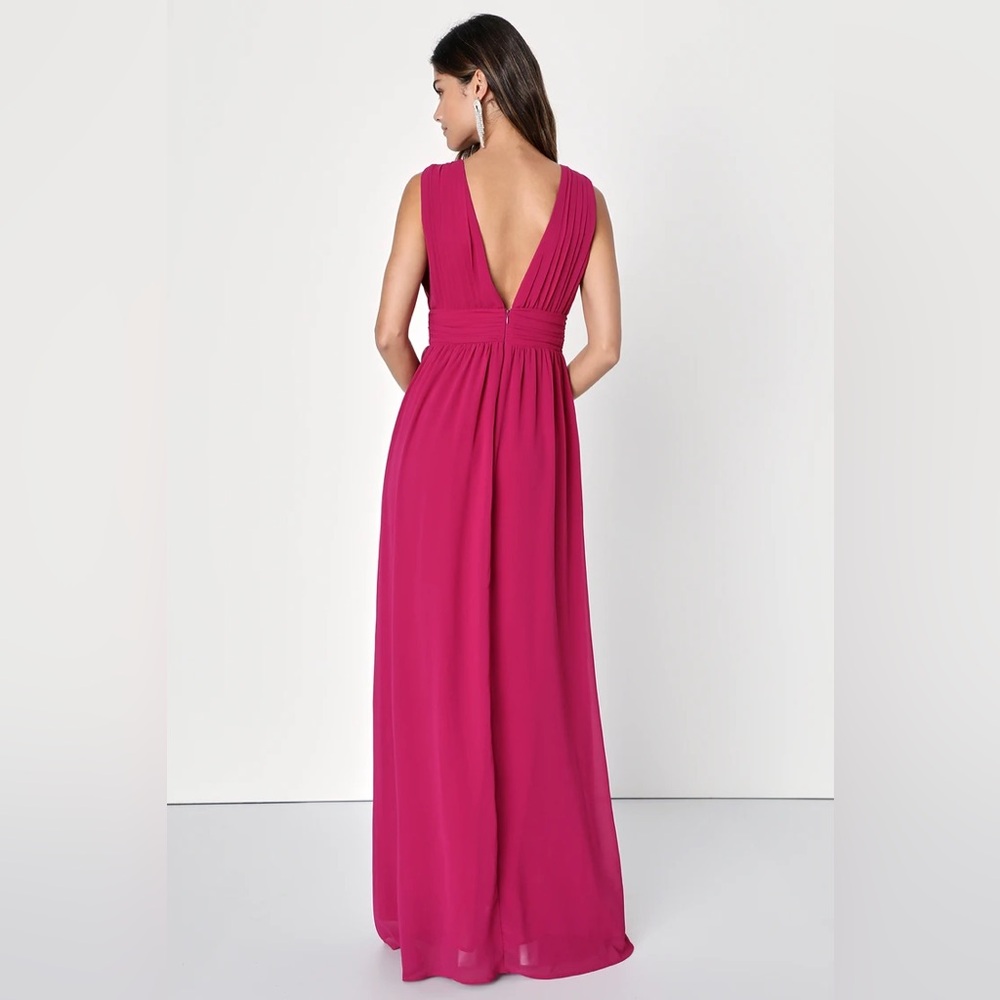 Lulu's Fuchsia Maxi Dress - Picture 3 of 4